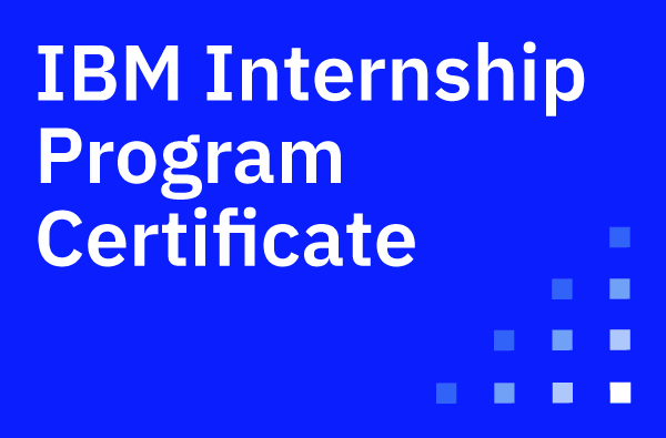 IBM Internship Program Certificate digital badge issued to Jeevika Kiran